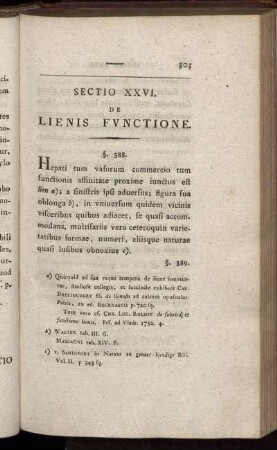 Sectio XXVI. De Lienis Functione