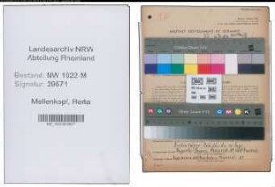 Entnazifizierung Herta Mollenkopf , geb. 21.08.1910 (Krankenschwester)