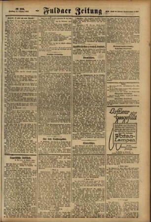 Zweite Ausgabe vom Freitag, den 11. Oktober 1918.