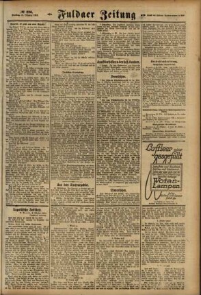 Zweite Ausgabe vom Freitag, den 11. Oktober 1918.
