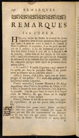 196-198, Remarques sur l'ODE X.