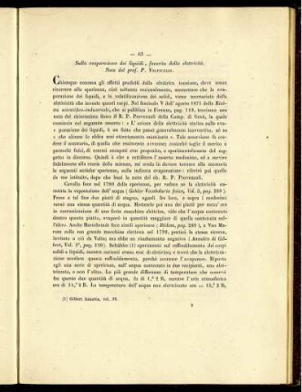 Sulla evaporazione dei liquidi, favoritqa dalla elettricita.