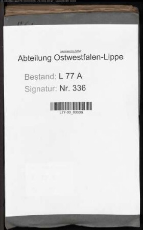 Gogericht des Amtes Schötmar und der Stadt Salzuflen, Bd. 1