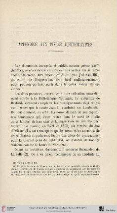 Appendice aux pièces justificatives