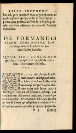 Quot Sint Concionum genera, quotuplex Status, & de duabus Thematum formis. Cap. I.