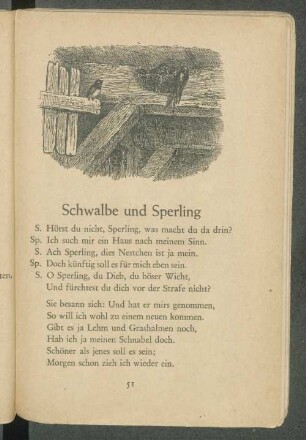 Schwalbe und Sperling