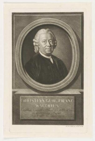 Bildnis des Christian Guil. Franc. Walchius