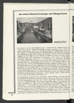 Aus unserer Material-Forschungs- und Prüfungs-Anstalt