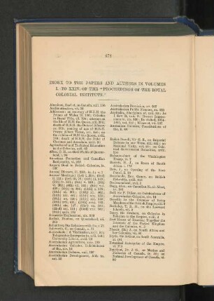 5. Index to Papers and Authors in Vols. I. to XXIV. of the Proceedings of the Institute.