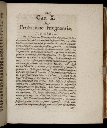 Cap. X. De Probatione Prægnantiæ.
