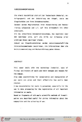 Kurzzusammenfassung/Abstract