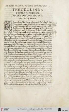 Theodolinda boiorum Princeps, Regina Longobardorum