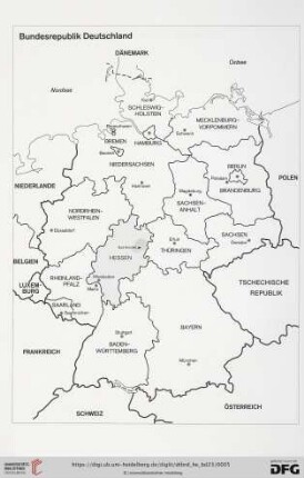 Karte Bundesrepublik Deutschland