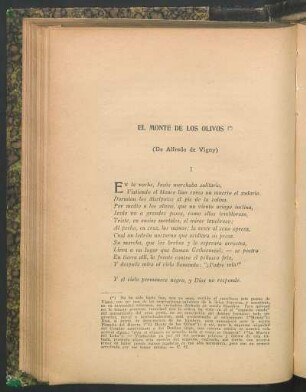 El monte de los olivos : (De Alfredo de Vigny)