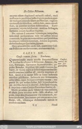 Caput XIV. Causa remota sexta. Scorbutus.