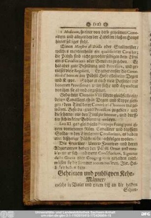 Geheimen und publiquen Kehr-Männer