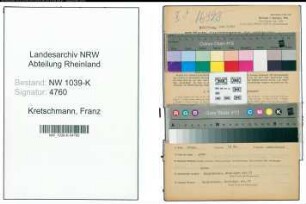 Entnazifizierung Franz Kretschmann , geb. 20.05.1903 (Ingenieur)