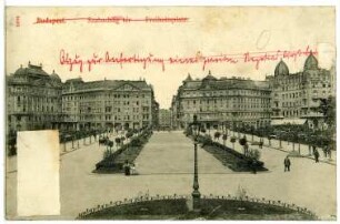 Budapest. Freiheitsplatz. Linkes Teilbild vom Panorama