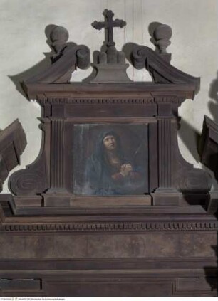 Altar, Maria von einem Schwert durchbohrt