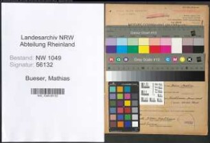 Entnazifizierung Mathias Bueser , geb. 10.11.1898 (Bauunternehmer)