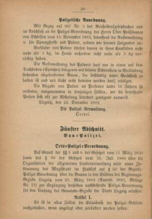 Fünfter Abschnitt. Bau-Polizei