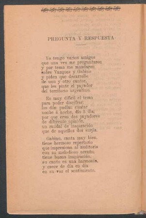 Pregunta y respuesta