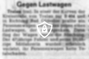 Gegen Lastwagen