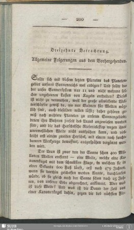 Dreizehnte Betrachtung. Allgemeine Folgerungen aus dem Vorhergehenden