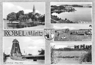 Röbel/Müritz. Erdholländer u.a. Ansichten, Ansichtskarte