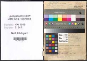 Entnazifizierung Hildegard Neff , geb. 03.10.1901 (Lehrerin)