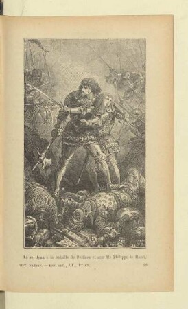 Le roi Jean à la bataille de Poitiers et son fils Philippe le Hardi