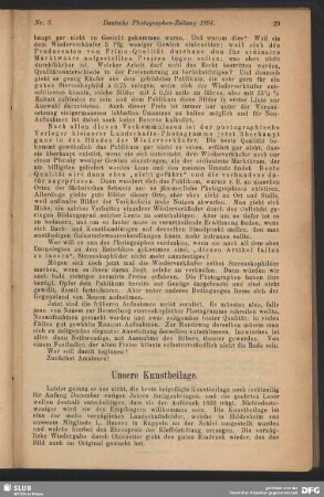 Unsere Kunstbeilage