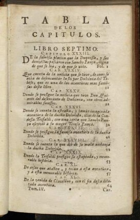 Tabla De Los Capitulos