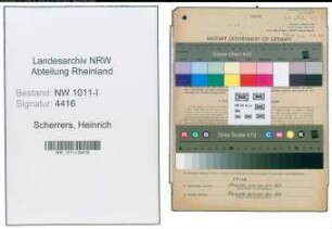 Entnazifizierung Heinrich Scherrers , geb. 06.02.1892 (Feldhueter)