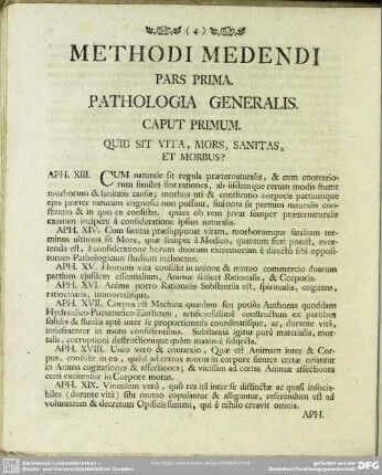 Pars Prima. Pathologia Generalis