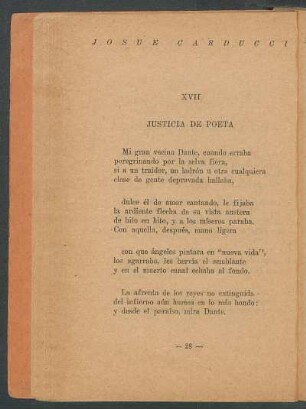 XVII - Justicia de poeta