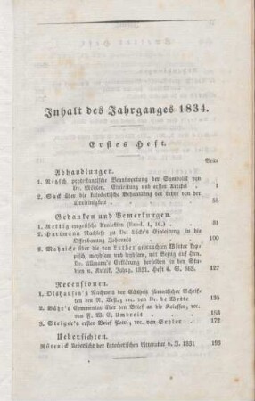 III-VI Inhaltsverzeichnis Hefte 1-4
