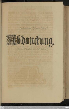 Abdanckung : Abdankung