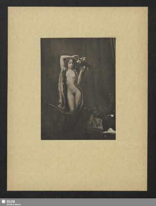 Weiblicher Akt mit Tablett