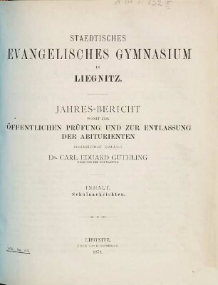 Jahresbericht. 1878/79