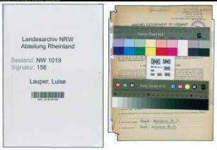 Entnazifizierung Luise Lauper , geb. 20.04.1899 (Lehrerin)