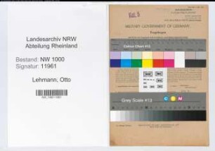 Entnazifizierung Otto Lehmann, geb. 04.02.1913 (Makler)