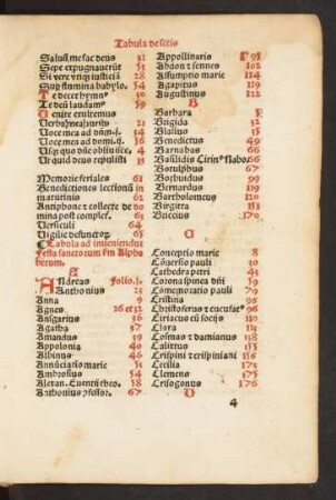 Tabule ad inveniendum Festa sanctorum secundum Alphabetum.