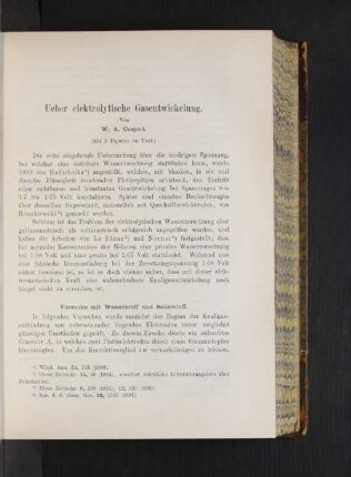 Ueber elektrolytische Gasentwicklung