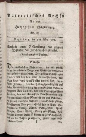 Nr. 23. Magdeburg, den 9ten März 1793