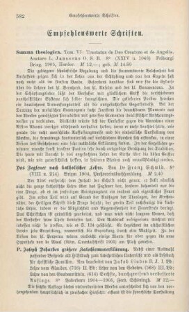 582-590 Empfehlenswerthe Schriften
