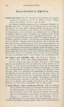 582-590 Empfehlenswerthe Schriften
