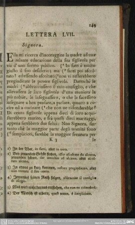 Lettera LVII. Signora