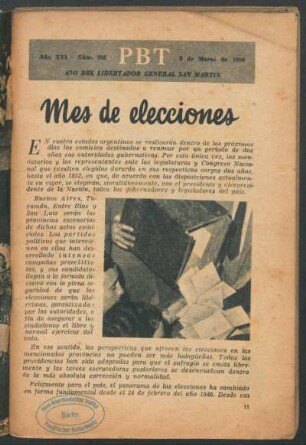 Mes de elecciones