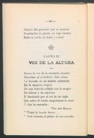 Canto III - Voz de la altura